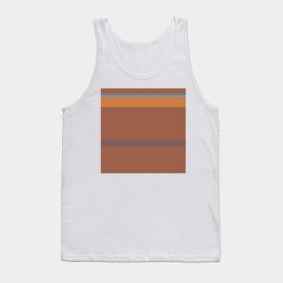 A well-made miscellany of Faded Blue, Dirt, Deep Taupe, Earth and Peru stripes. Tank Top